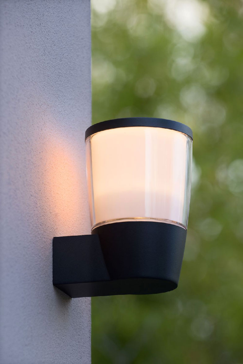 Lucide NINKE - Outdoor Wall Lamp - Ø 11 cm - GU10 - IP54 - Black